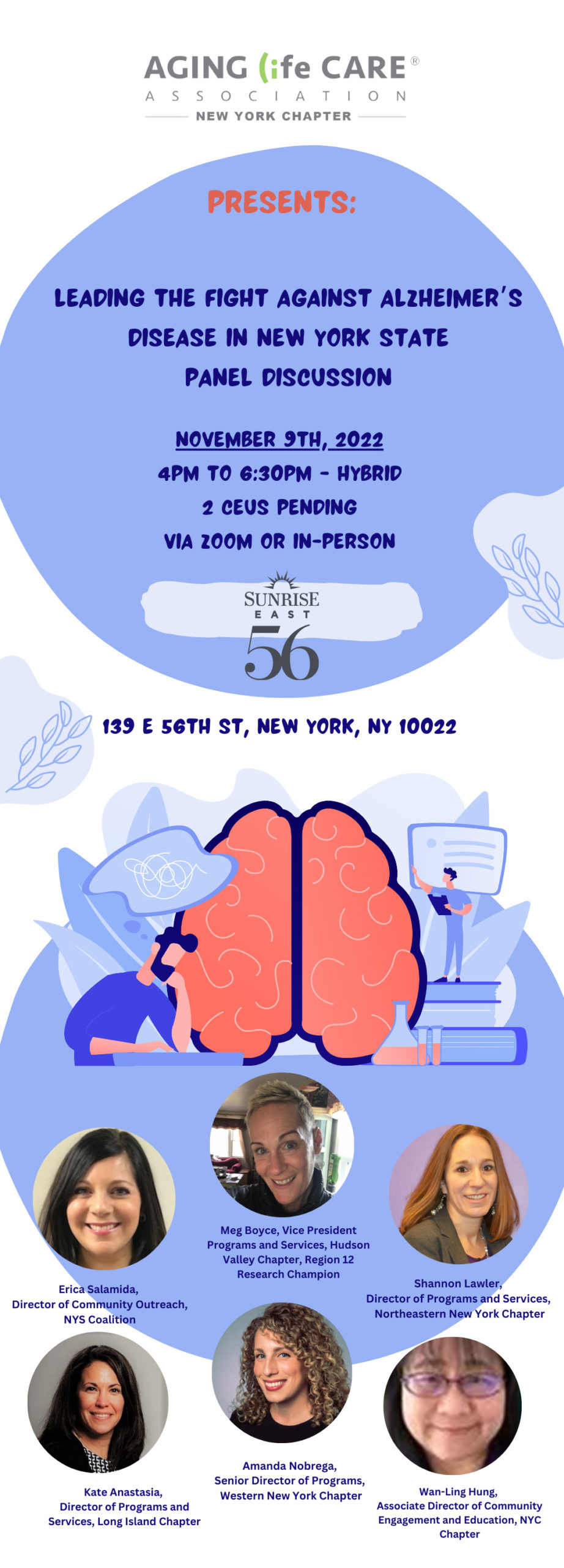 Flyer for Leading the Fight Against Alzheimer’s Disease in New York State held on November 9, 2022